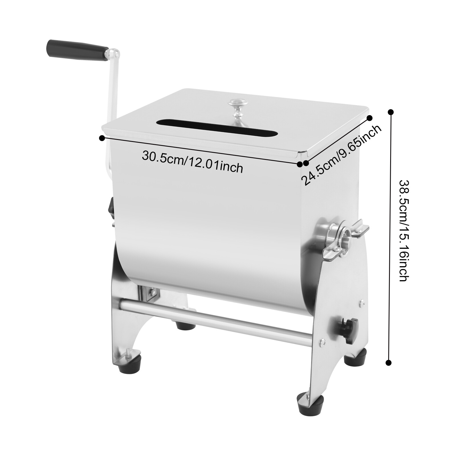 10kg/22lb Tilting Mixer Commercial Manual Sausage Meat Mixing Machine Free Stand