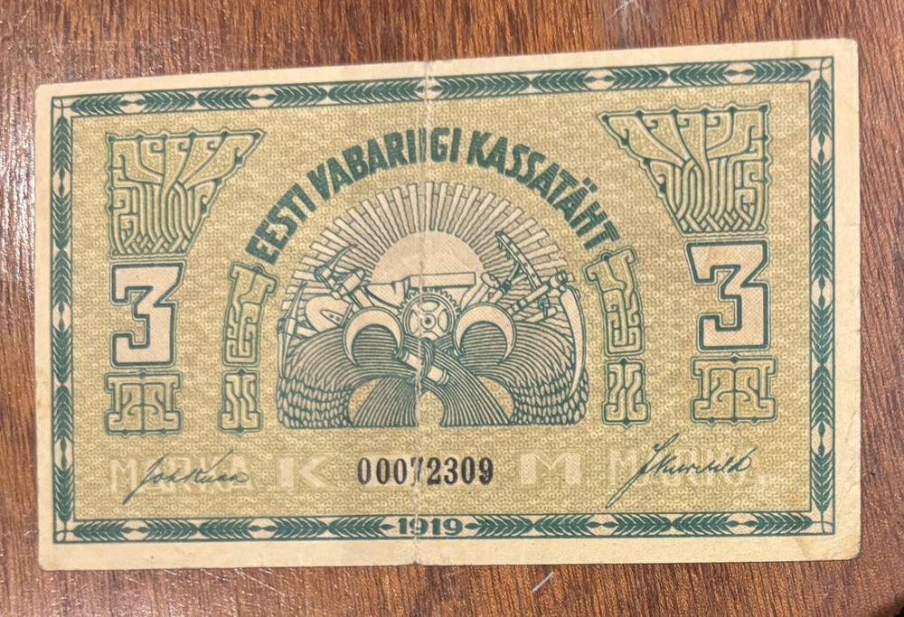 Estonia: 3 Marks 1919 Banknote Pick 44