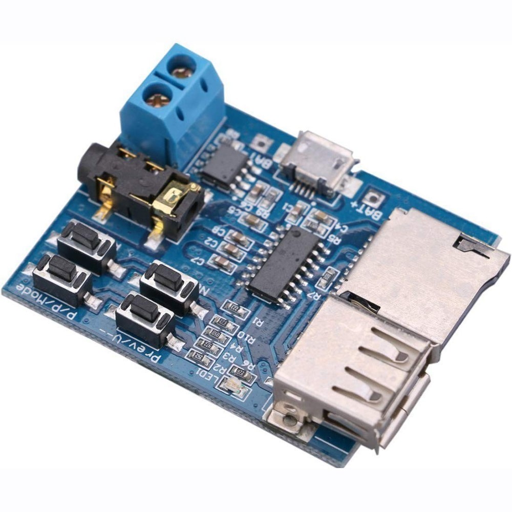 Versatile TF Card & U Disk Audio Decoder Module with Automatic Playback Feature