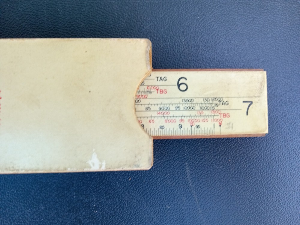 VINTAGE SLIDE RULE RULER GRAPHICAL SITE ~ TRL7#46