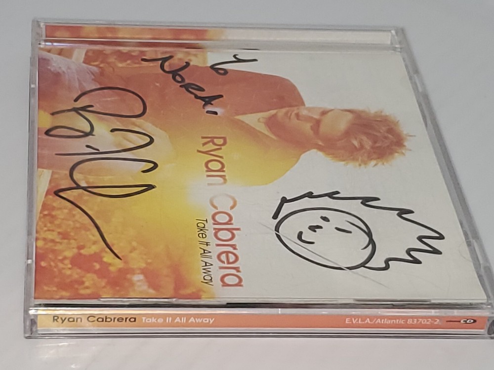 Ryan Cabrera, Take It All Away CD. SIGNED RARE