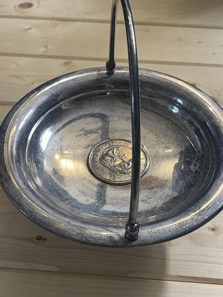 Antique Figural Silver Plated Fruit Bowl