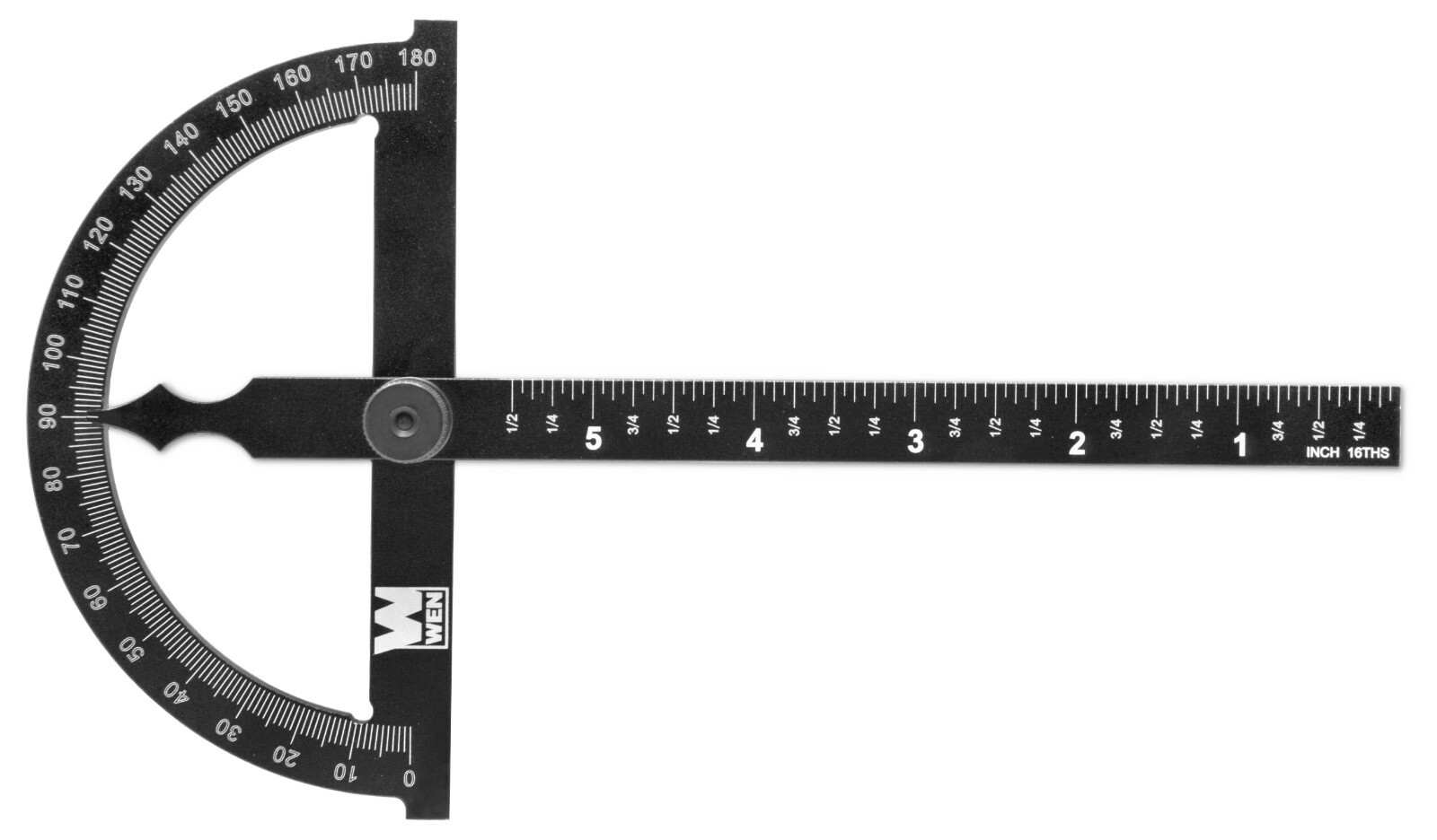 WEN ME512P Adjustable Aluminum Protractor & Angle Gauge with Laser Etched Scale
