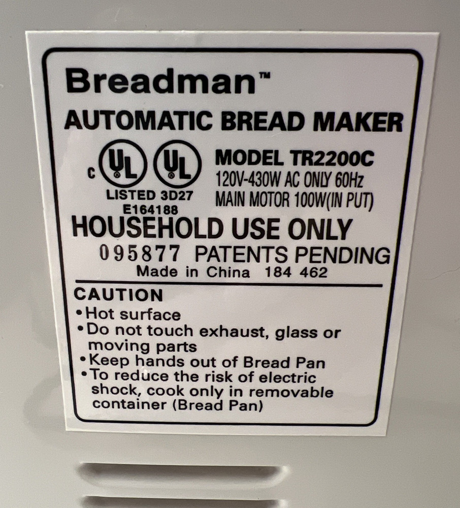 Breadman Ultimate TR2200C Automatic Programmable Bread Machine