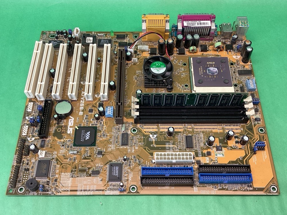 ASUS A7V266-E Desktop Motherboard + AMD Athlon CPU + RAM - UNTESTED