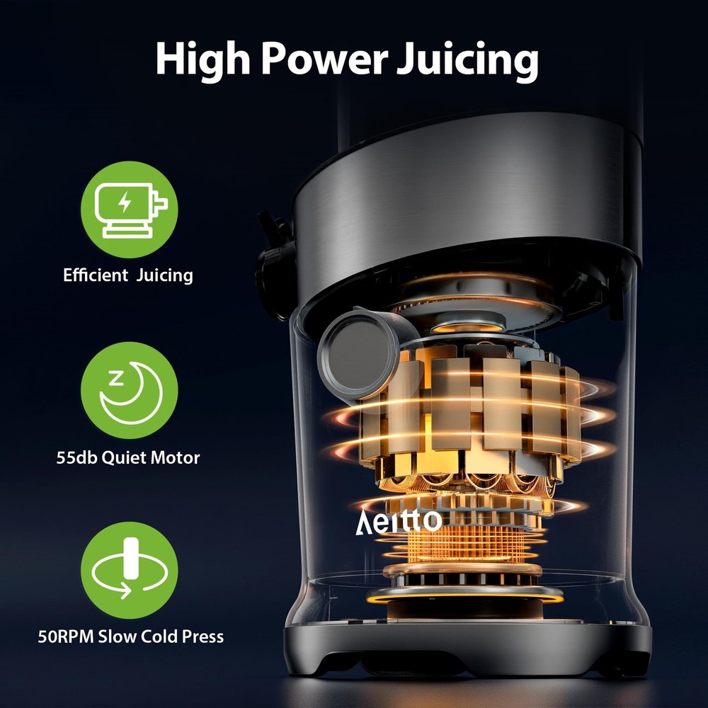 Cold Press Juicer with Whole Feed Chute