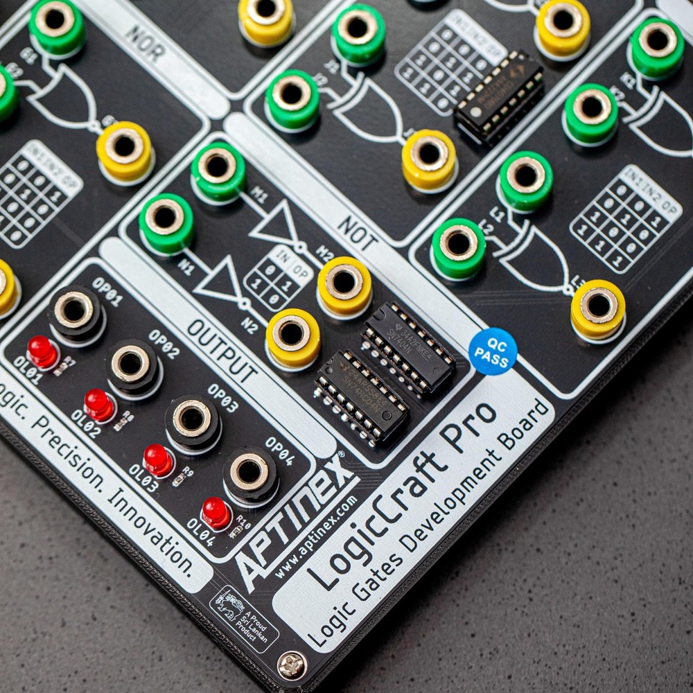 Aptinex LogicCraft Pro Logic Gates Development Board - 14 Gates, 6 Inputs/Output