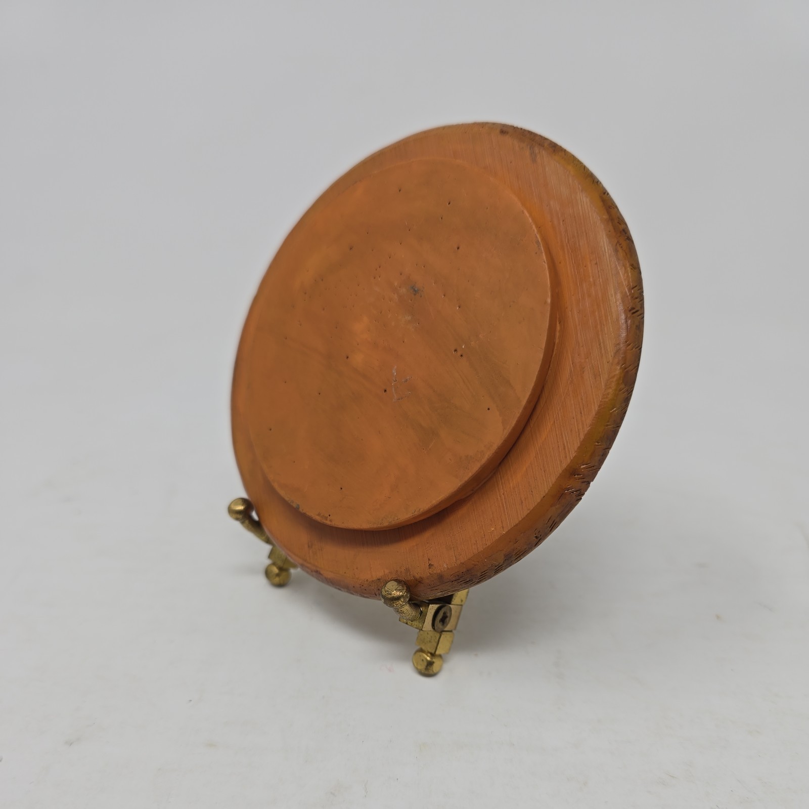 Vintage Solid Brass Gold Tabletop Display Easel Stand Folding 2.75" x 2.5"