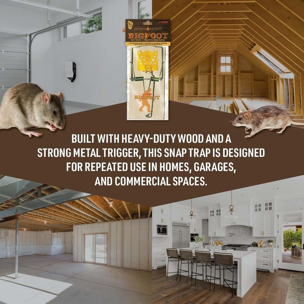 Professional-Strength Rat Trap with Expanded Trigger – Safe for Indoor Use