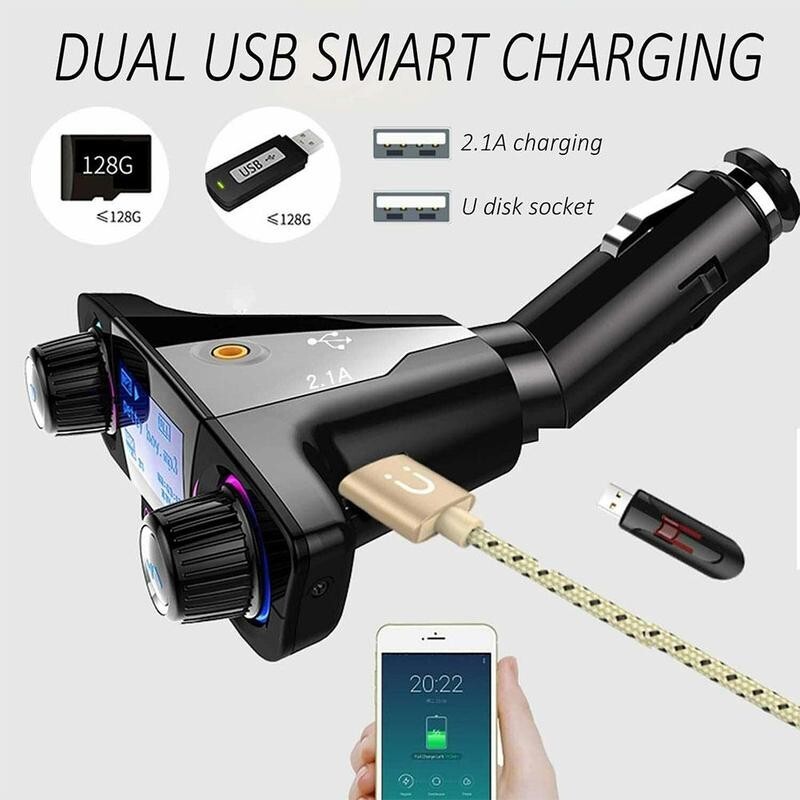 Car MP3 Player FM Transmitter Bluetooth AUX Modulator Kit Audio Dual USB Charge