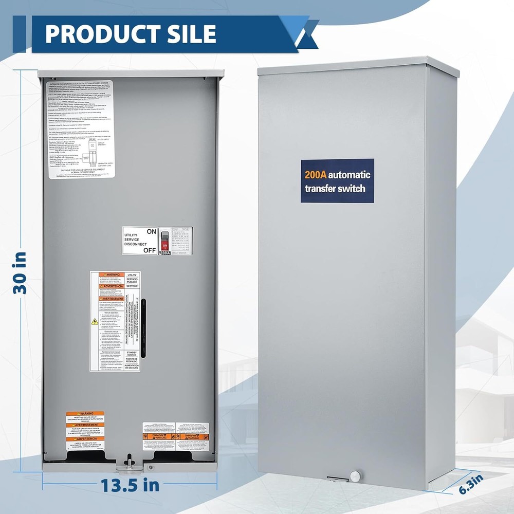 200A Automatic Transfer Switch For 8-24KW Generators For Generac RXSW200A3