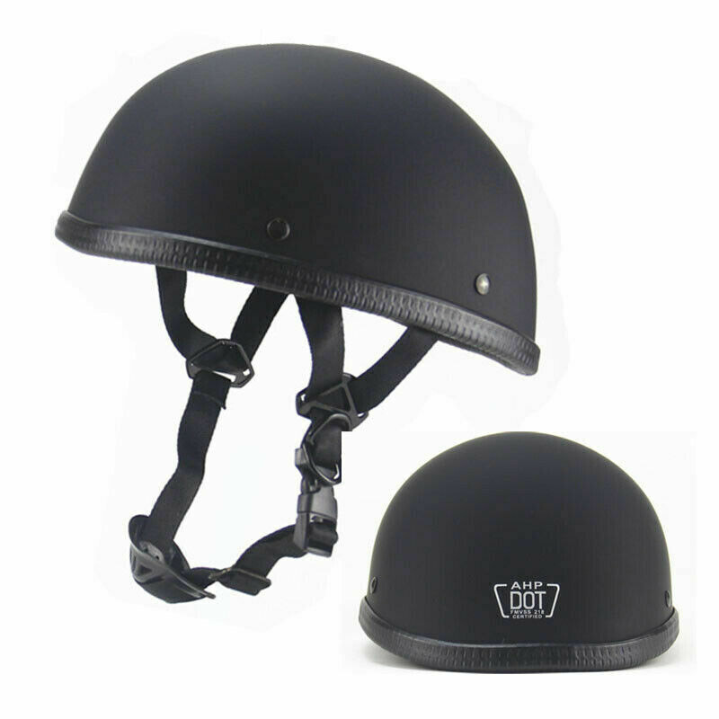 DOT Lightest Motorcycle FLAT Beanie Helmet Half Helmet Cap Skid Scooter Chopper
