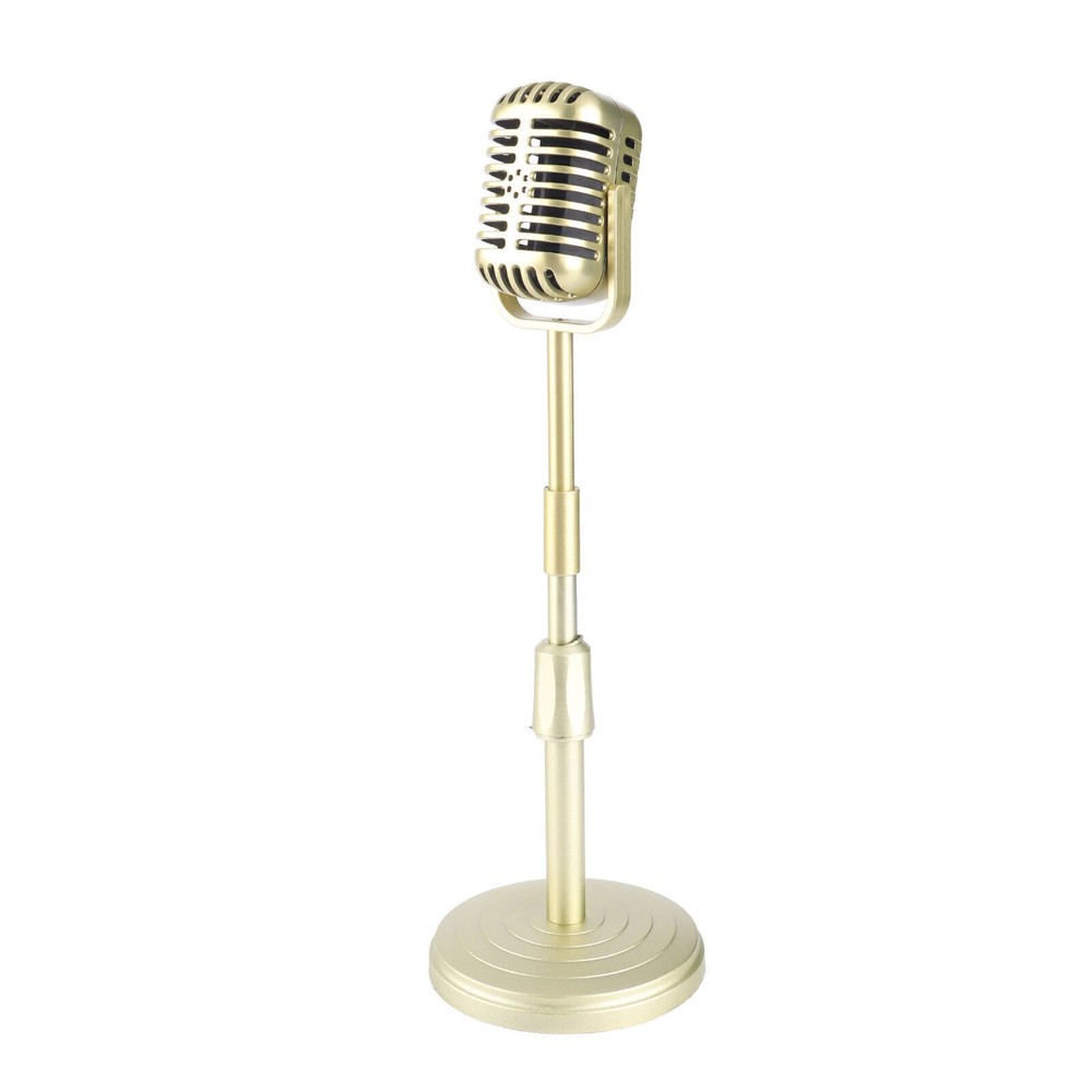 Simulation Old Fashioned Microphone Model with Stable Base and Support Rod Retro