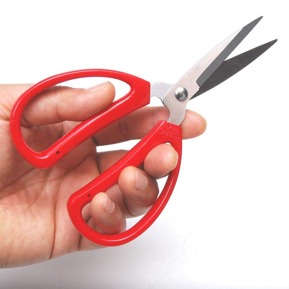 Hometeq 6" Scissors MultiPurpose Stainless Steel Sharp Scissors with Red Hand...