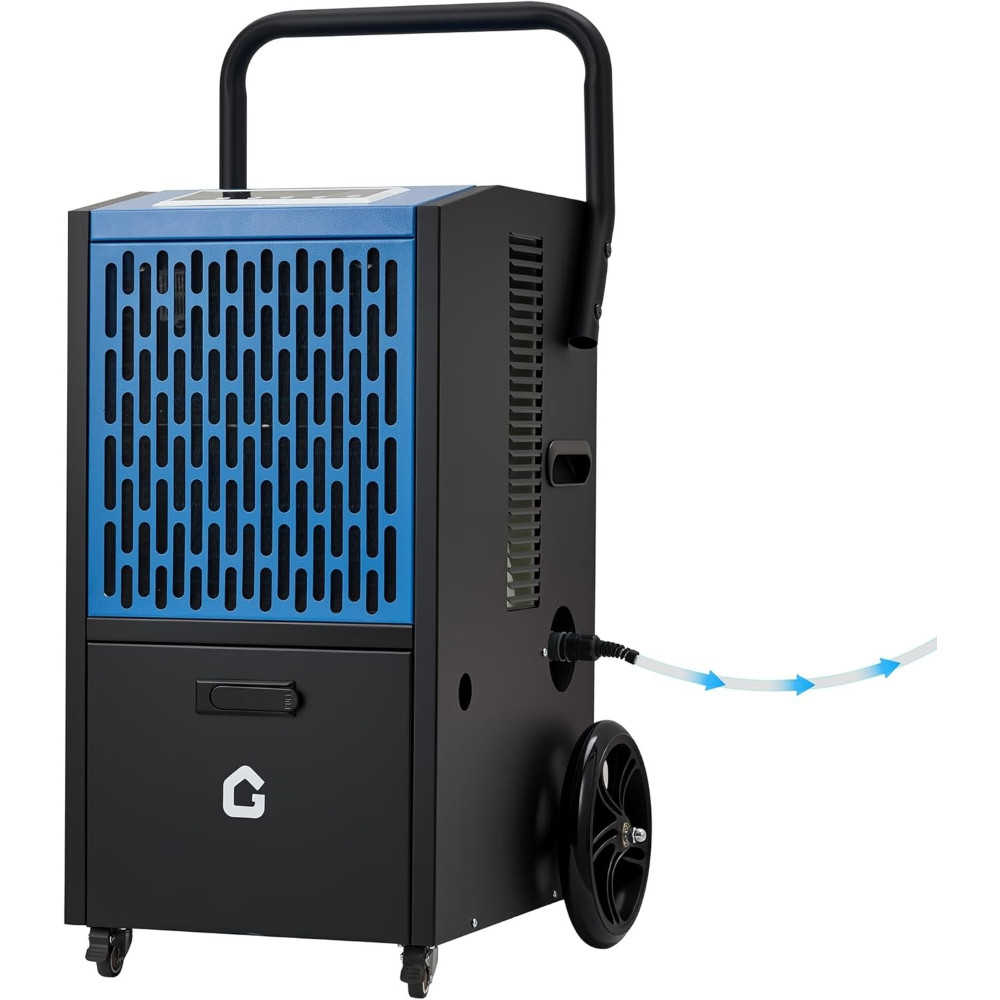 105Pt Commercial Dehumidifier for Basement & Large Rooms, W/ Drain Hose, Timer