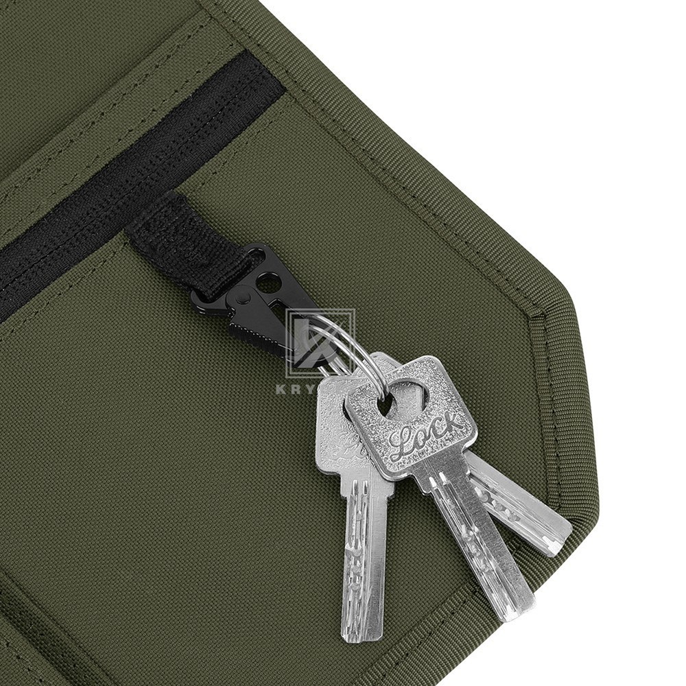 KRYDEX Tactical Organizer Panel Hook Backed Admin EDC Holder Lightweight Green