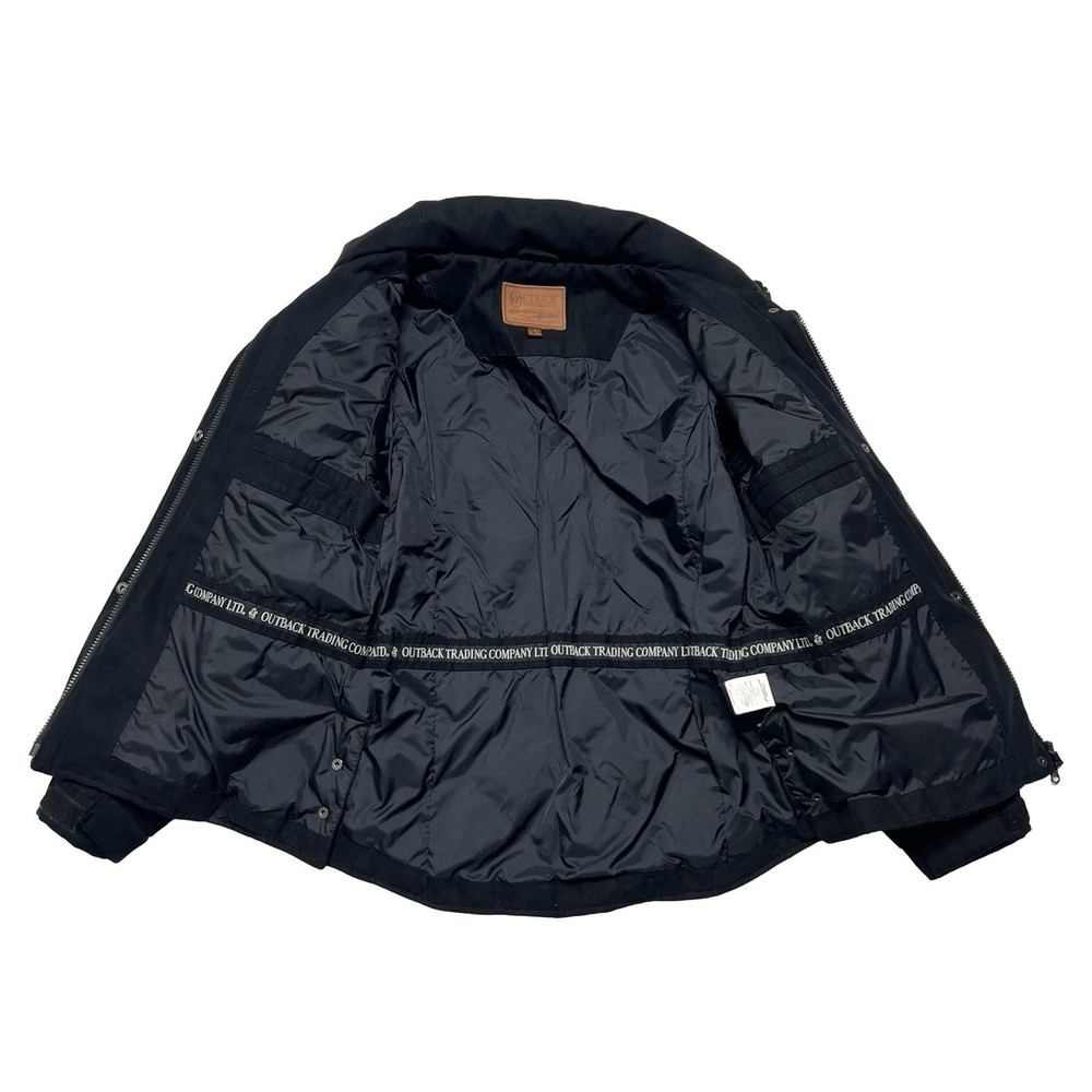 Outback Trading Co Jacket Womens Medium Black Annadale Down Quilted Equestrian