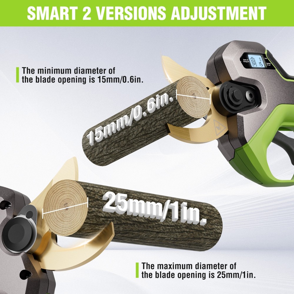 12V Cordless Tree Pruner Pruning Shears Electric Pruning Shears With 2 Batteries