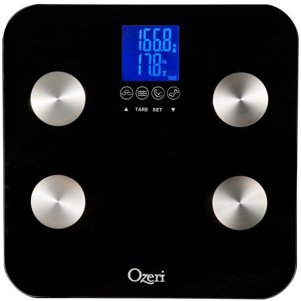 Total Body Bath Scale 40 lb 3 Touch-Sensitive Button Auto-Recognition Technology