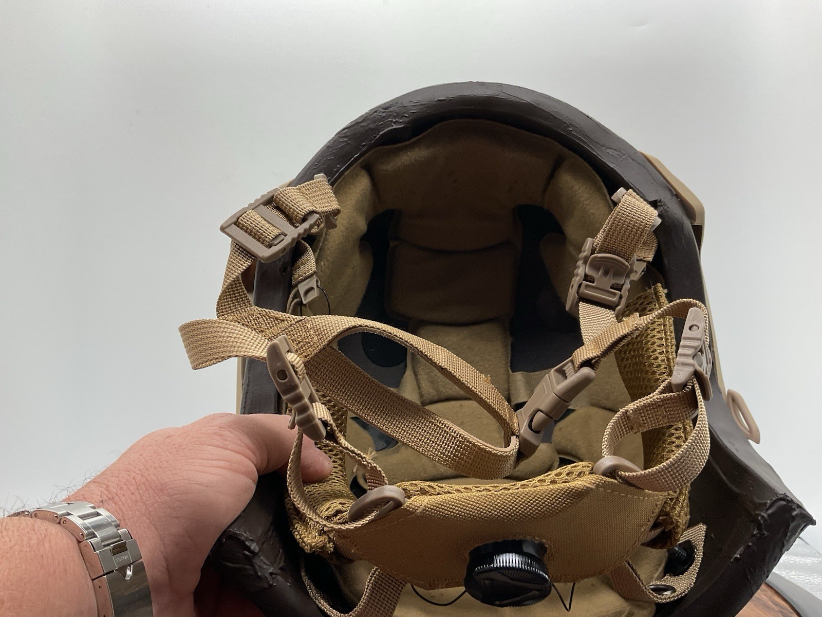 Military Ballistic Helmet 3A Customized, Rebuilt, Size Large/Med.American