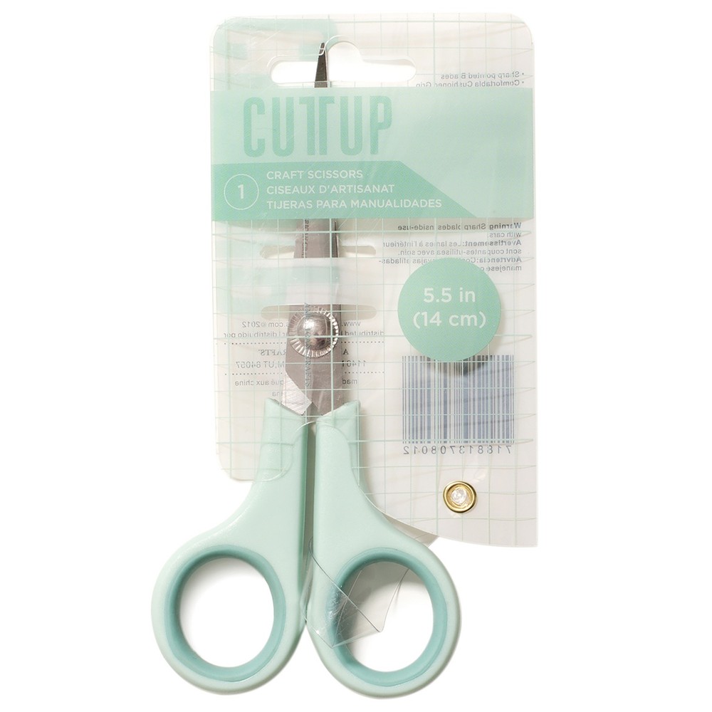 Cutup Fine Tip Craft Scissors 5.5"-Mint - 2 Pack