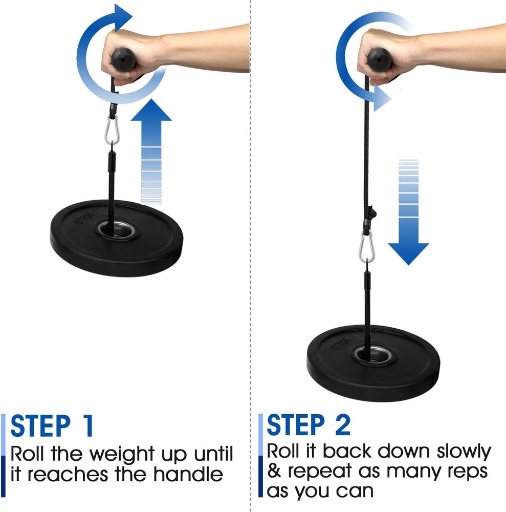 Yes4All Wrist and Forearm Blaster - Roller & 16.30", A. Basic - Black