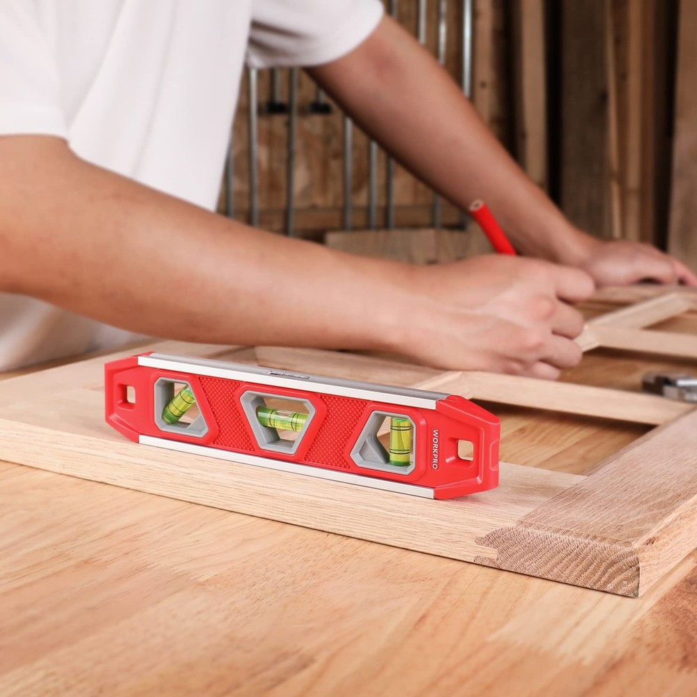 9Inch Torpedo Level Magnetic, Small Leveler Tool with 3 Different Bubbles 45°...
