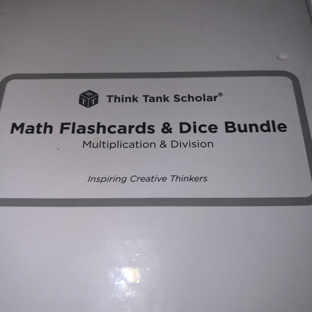 Think Tank Scholar Math Division,Multiplication Flash cards & Dice Bundle Fre🎁