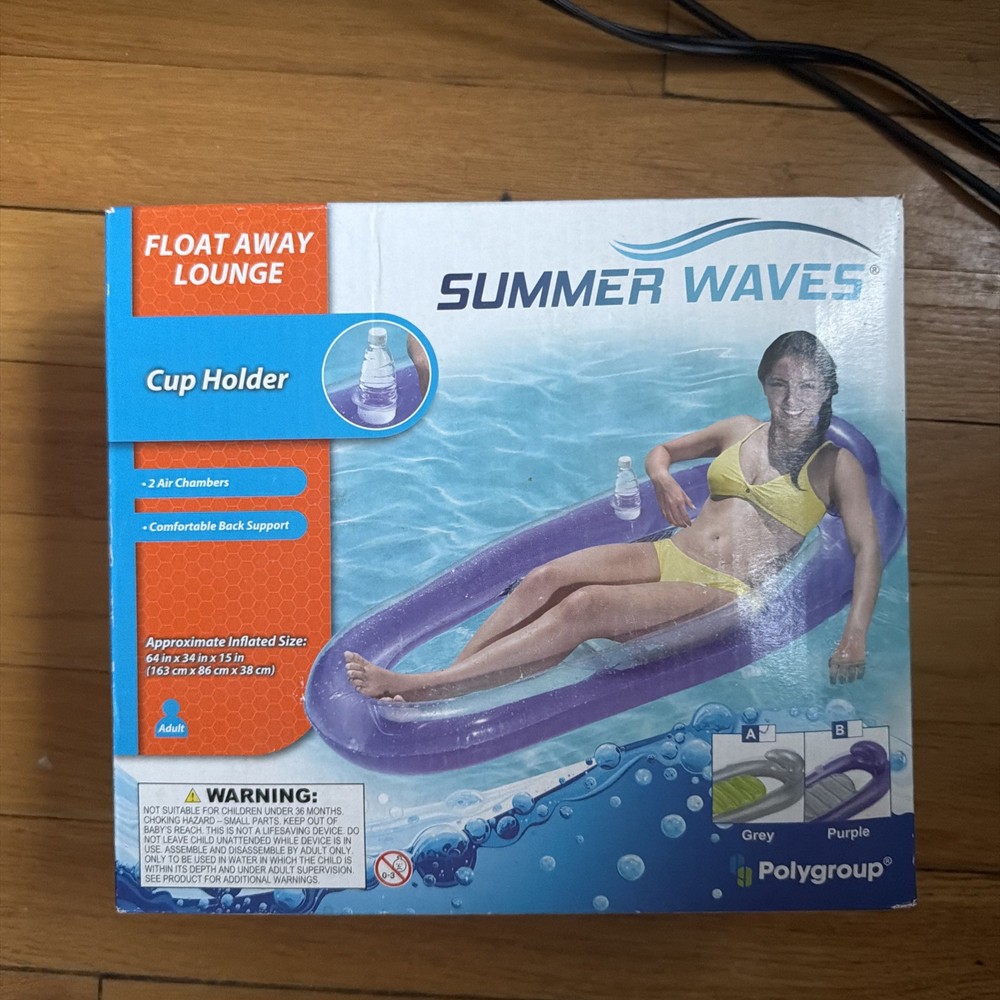 Summer waves Float Away Lounge with Cupholder