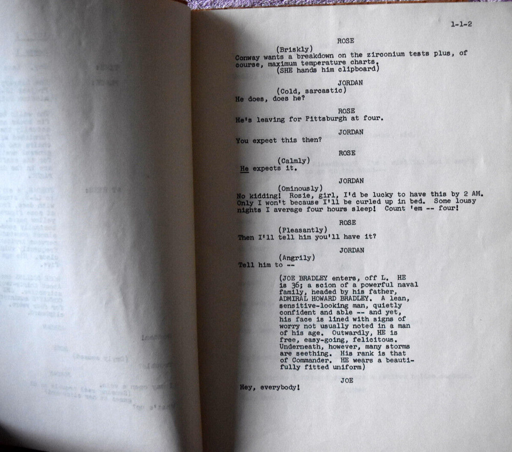 1970s " The Captains and The Kings " Original Screenplay Script