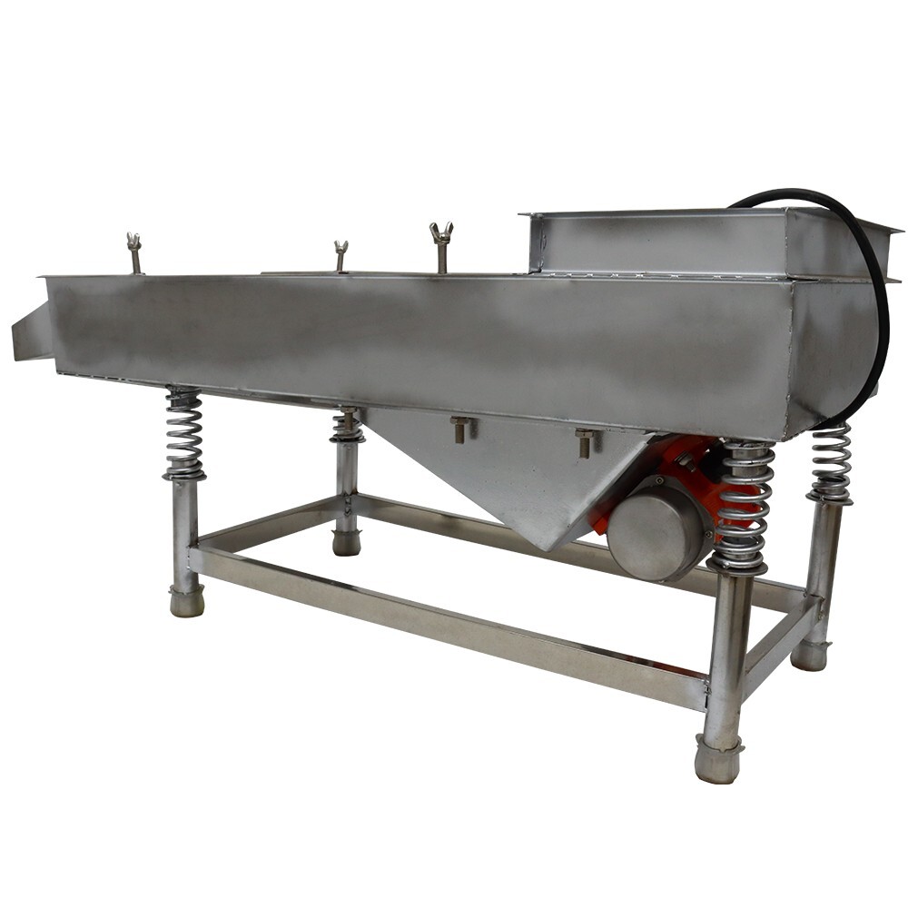 TECHTONGDA 11.8x29.5" Single Layer Linear Sifter Vibrating Screen Shaker 5mm110V