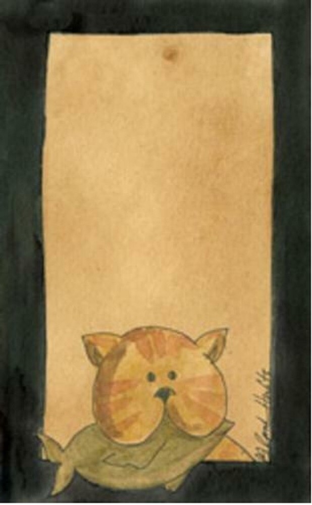 Kitty Treat Mini Note Pad-60 sheets By Primitives by Kathy