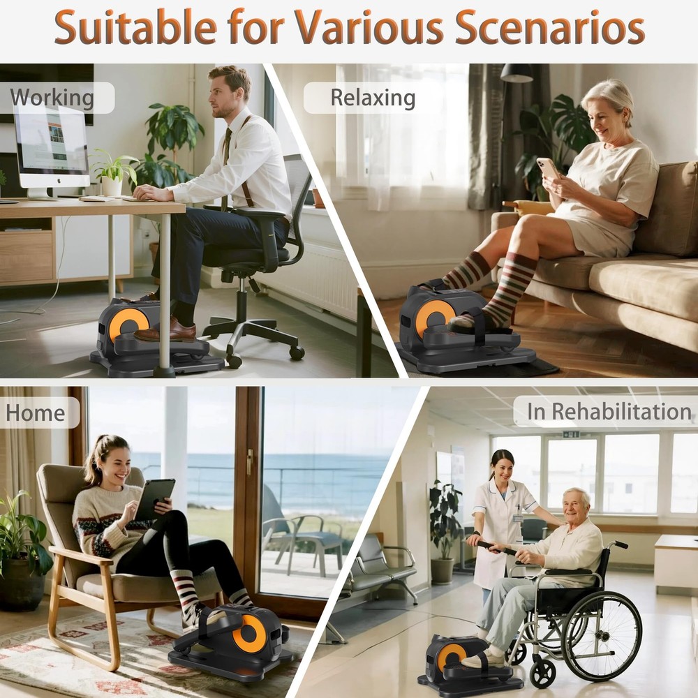 Under Desk Elliptical Machine, Electric Elliptical Training Machine w/Remote ...