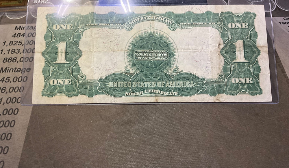 1899 black eagle silver certificate nice condition looks VF