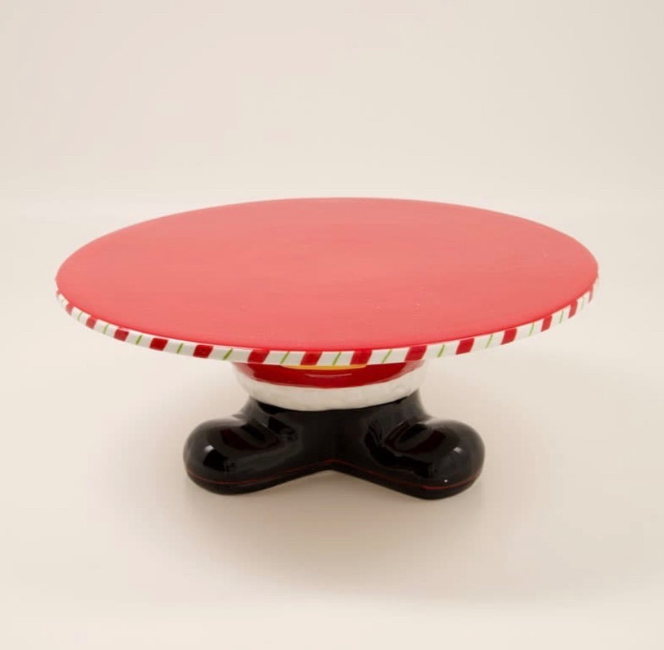Cracker Barrel Santa's Boots Cake Stand