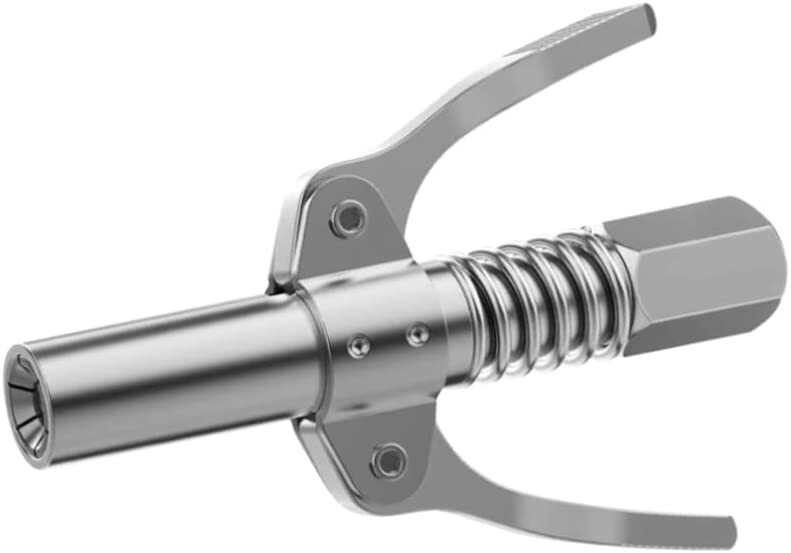 Pneumatic Grease Gun Coupler Quick Lock Release Zerk Fitting Coupling W/12" Hose