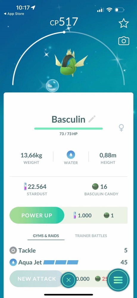 Shiny Basculin Blue Striped P T C Read Description