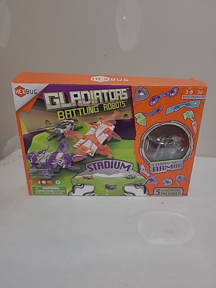 HEXBUG Gladiators Battling Robots Stadium Battle Strategy Kit W/3 Gladiators.