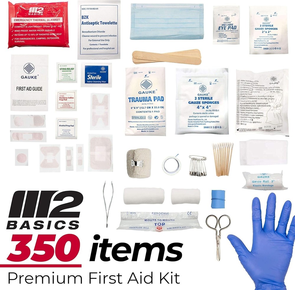 350 Piece Professional First Aid Kit | Wall Mountable, Durable & Comprehensive