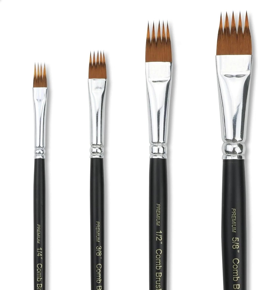 Paint Brush Comb Set - 4PCS Professional Grainer 1/2 inch,