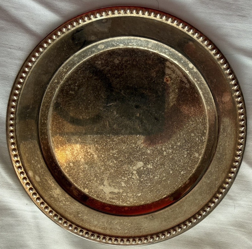 Antique Silver plate And Crystal Coasters(2) & 2-flat Coasters