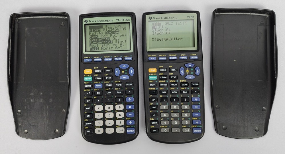 Texas Instruments TI-83 & TI-83 Plus Graphing Calculators Tested Cleaned "WORKS"