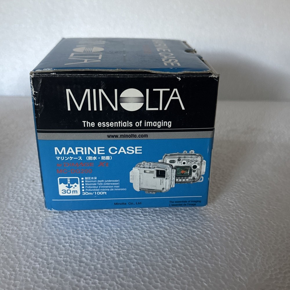 MINOLTA MARINE CASE MC-DG200 - NEW CASE W/STRAP & BOOK