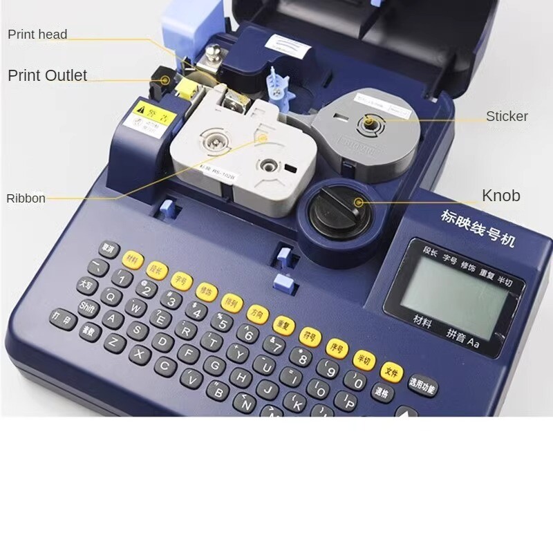 Marking Machine S680 Number Tube Printer PVC Sleeve Coding Machine Printer