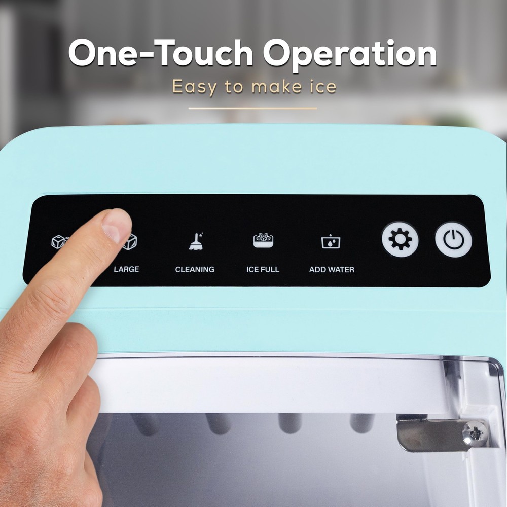 Automatic Self-Cleaning Portable Electric Countertop Ice Maker Machine with H...