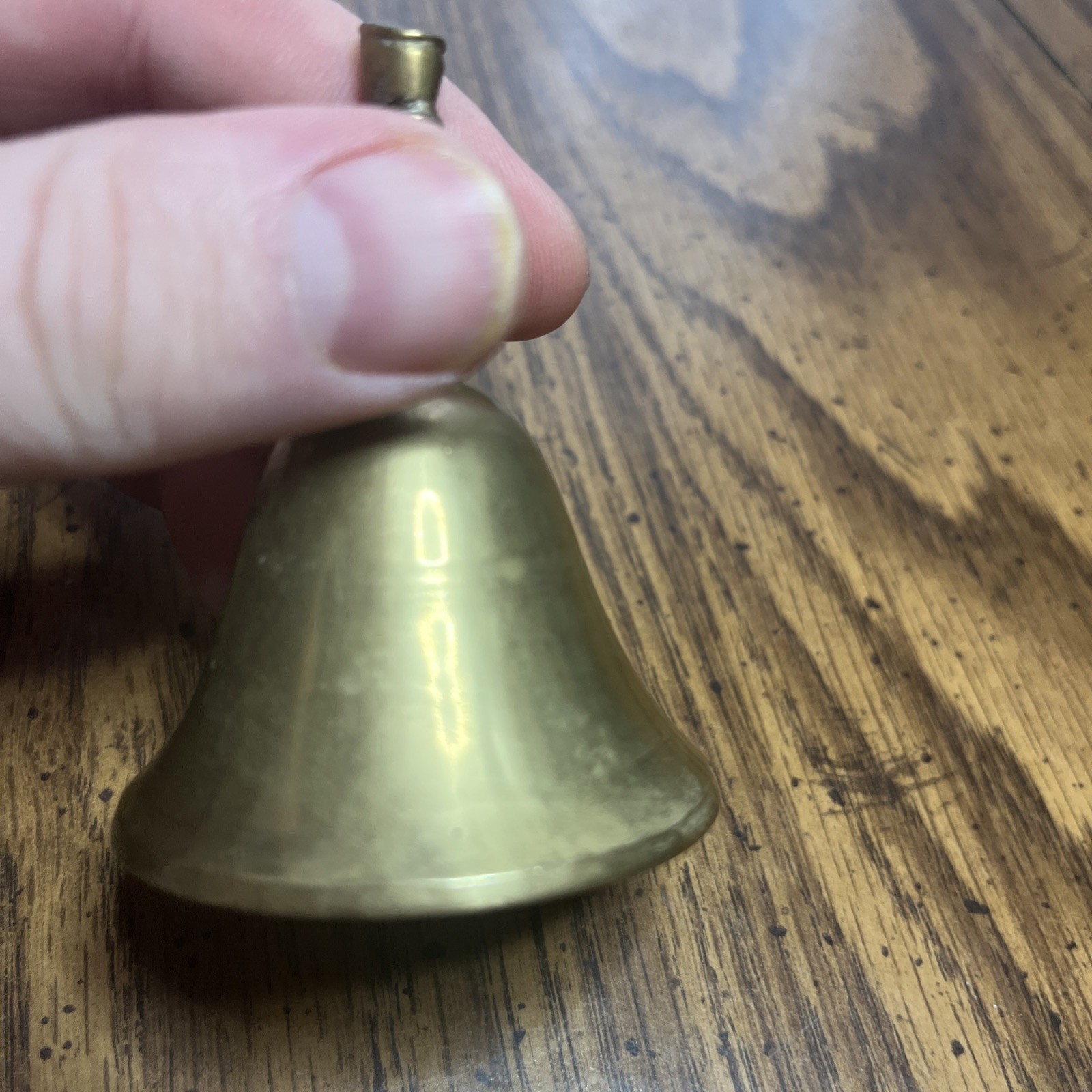 Vintage figure lady 3" fancy lady bell brass bronze