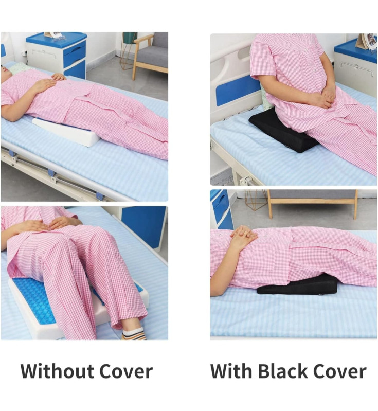 NEW Bed Sore CUSHION for Butt, T-Shaped Triangular Slope Design Gel Memory Foam