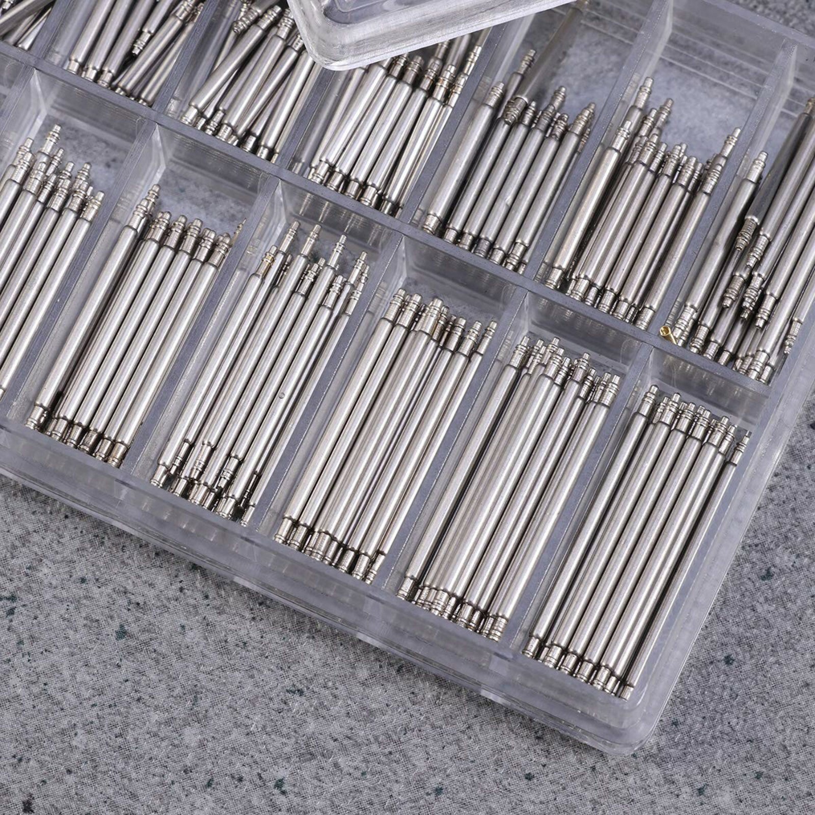360pcs Watch PINS SPRING BARS Band Strap Link 8-25mm Repair Kit Stainless Steel