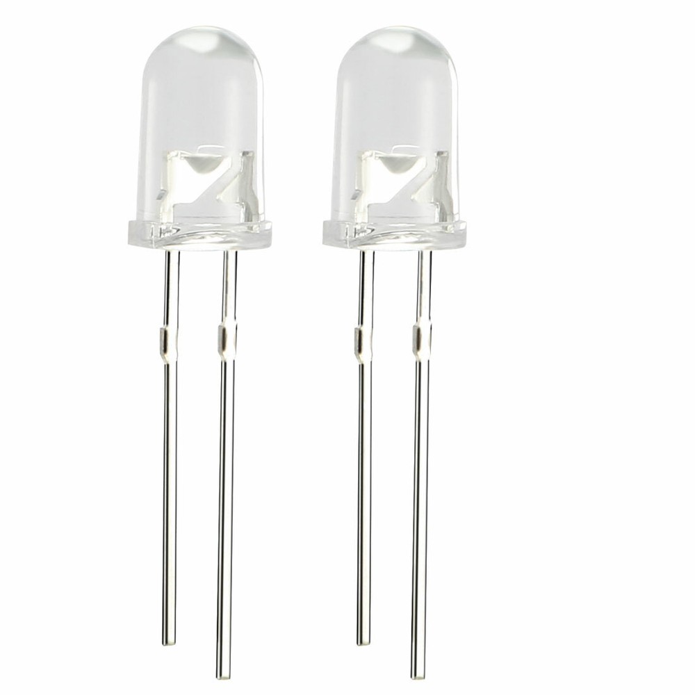 30pcs Round Diodes Electronic Component Light Emitting Diode 3-3.4V 5mm White-