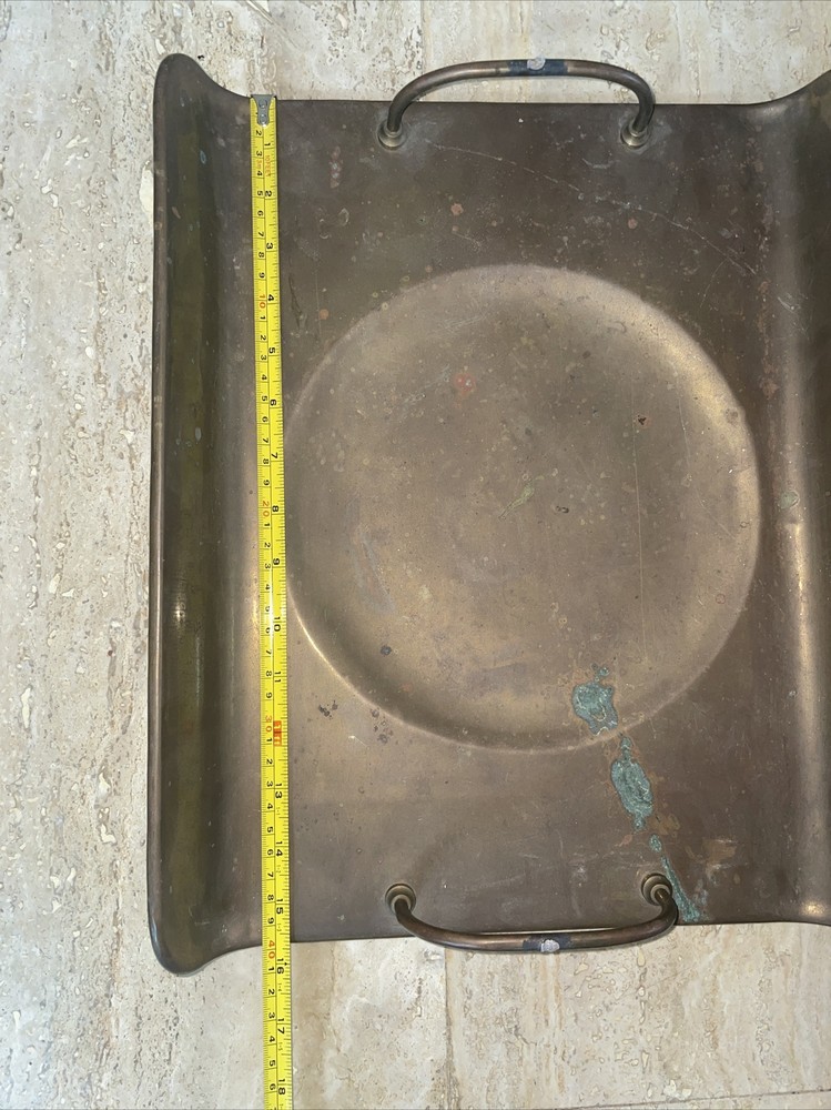 Rare Antique Cast Brass Scale With Stone Base